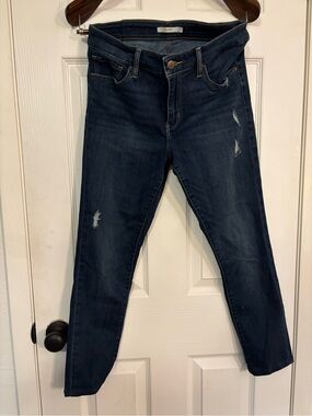 Women's Levi Strauss- Dark Blue Distressed Skinny Jeans